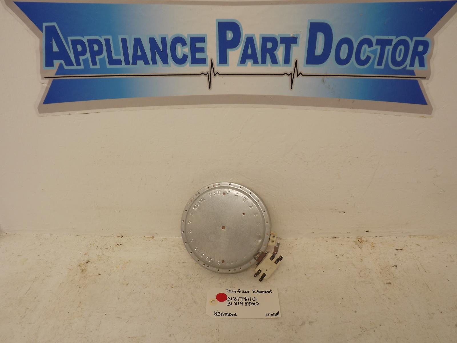 Kenmore Range 318178110 318198830 Surface Element Used Kenmore Range 318178110 318198830 Surface Element Used